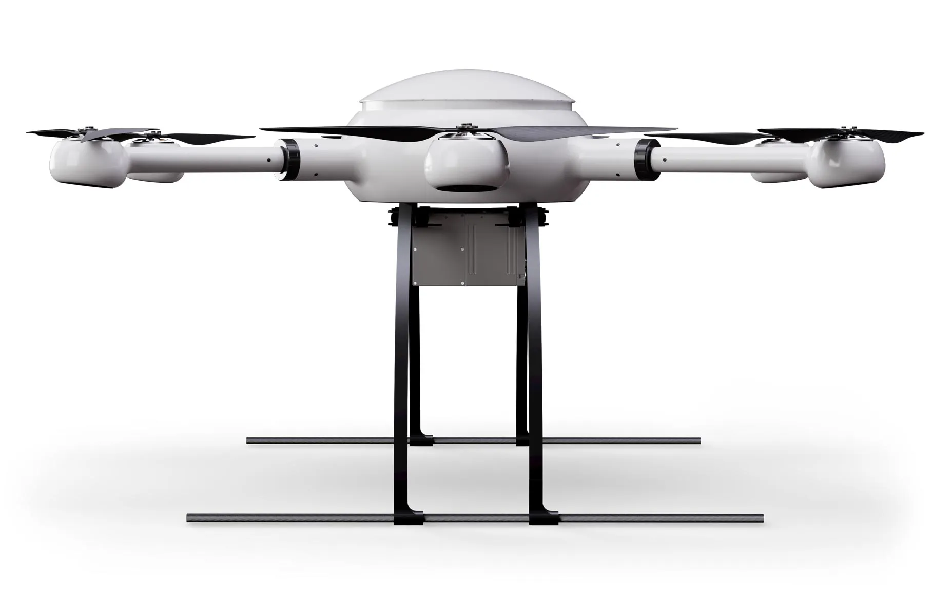 Exabotix Mercury LiDAR Drone industriel Vue latérale de gauche avec scanner LiDAR pour des scans 3D précis.